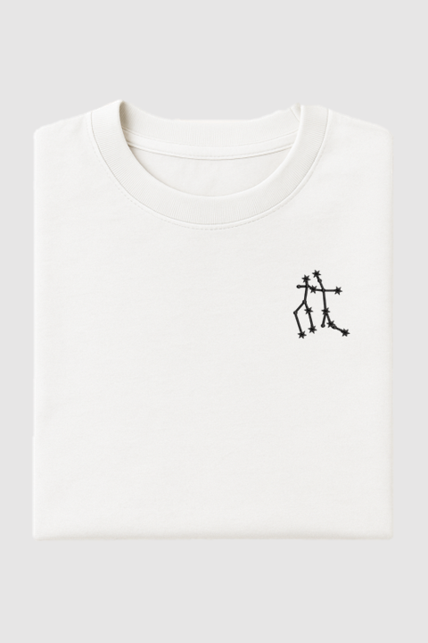 Gemini Constellation | Embroidered T-Shirt | Regular Fit