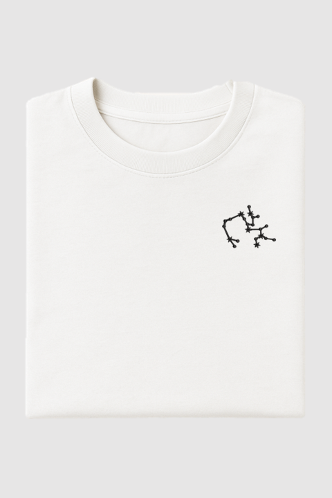Sagittarius Constellation | Embroidered T-Shirt | Oversized Fit