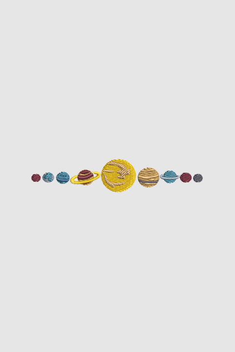 Solar System | Embroidered T-Shirt | Regular Fit