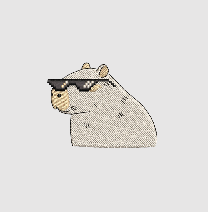 Capybara | Embroidered T-Shirt | Oversized