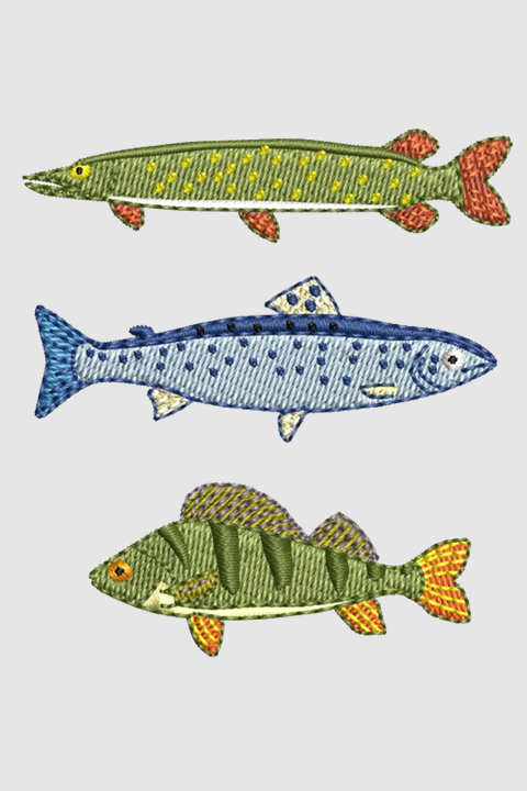 Fishing | Embroidered T-Shirt | Regular Fit