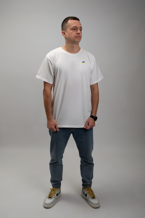 Flag of Ukraine | Embroidered T-Shirt | Regular Fit