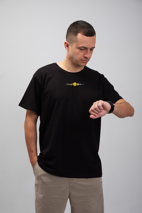Solar System | Embroidered T-Shirt | Regular Fit