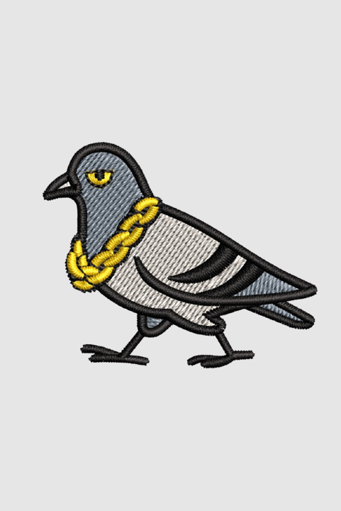 Pigeon | Embroidered T-Shirt | Regular Fit