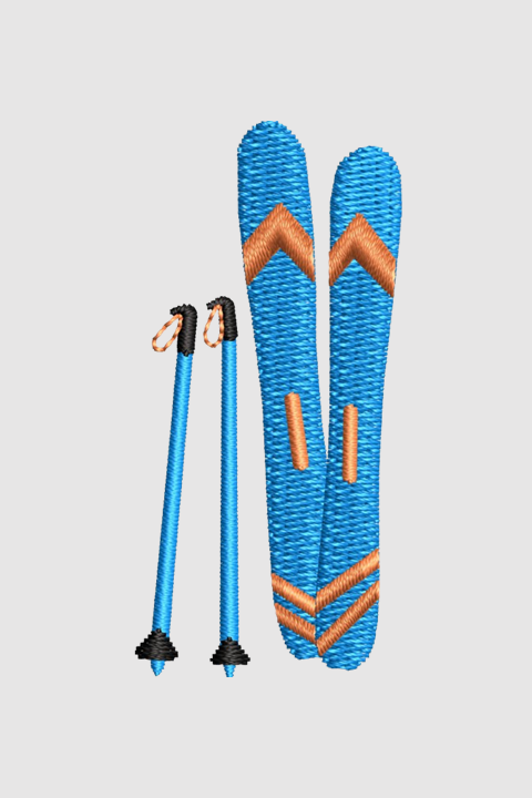 Skiing | Embroidered T-Shirt | Oversized Fit