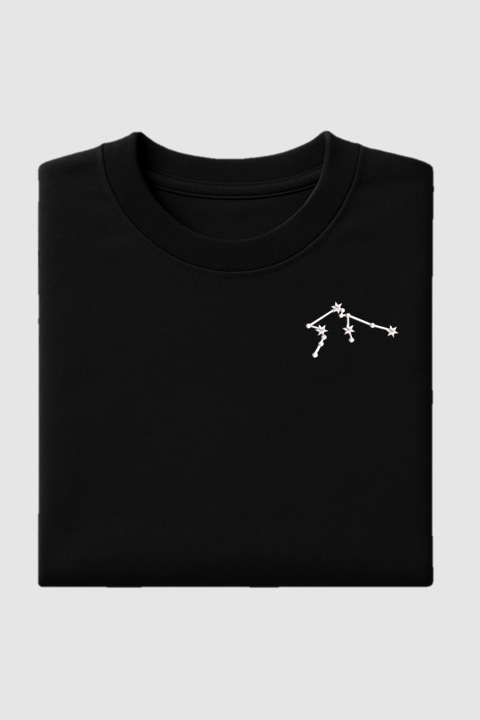 Aquarius Constellation | Embroidered T-Shirt | Regular Fit