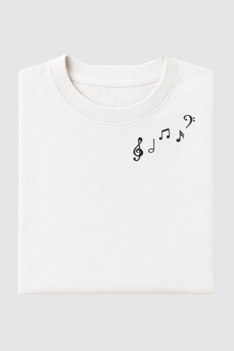 Music | Embroidered T-Shirt | Oversized Fit