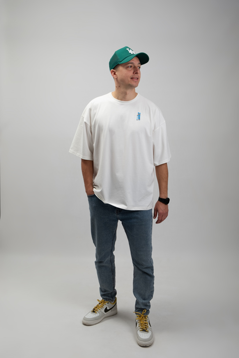 Skiing | Embroidered T-Shirt | Oversized Fit