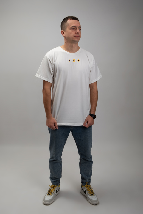 Sunflowers | Embroidered T-Shirt | Regular Fit